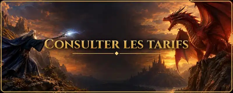 Consulter les tarifs des parties de Donjons & Dragons en ligne