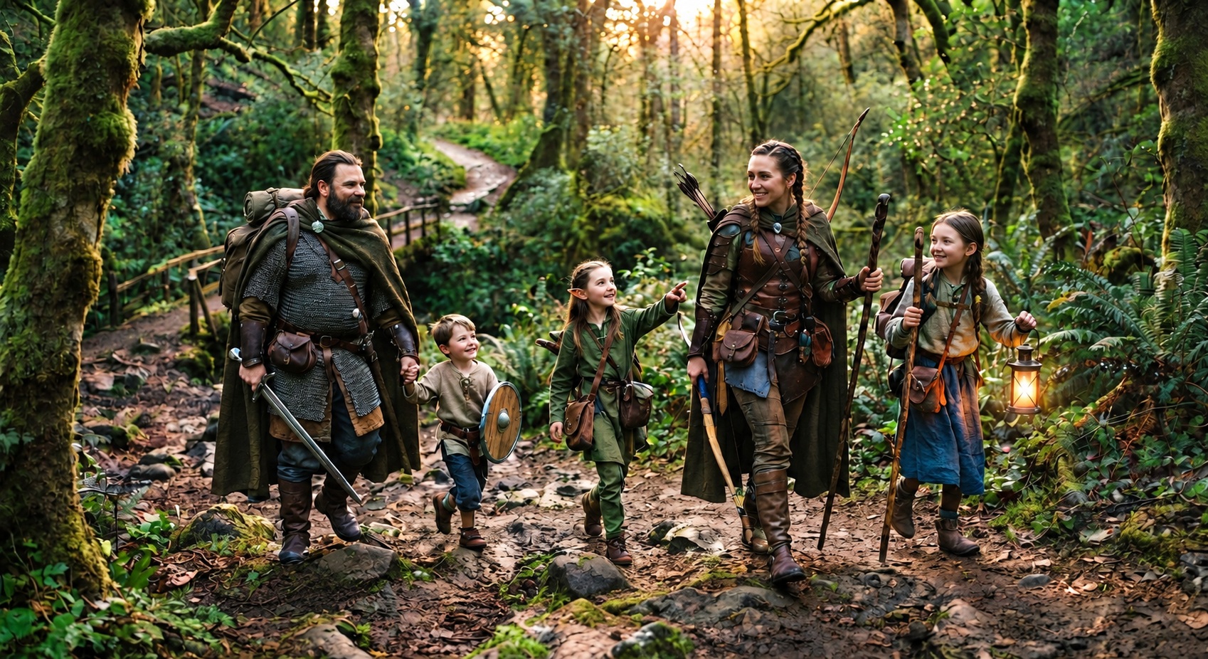 Quête en famille: partie de Donjons & Dragons en ligne entre parents et enfants